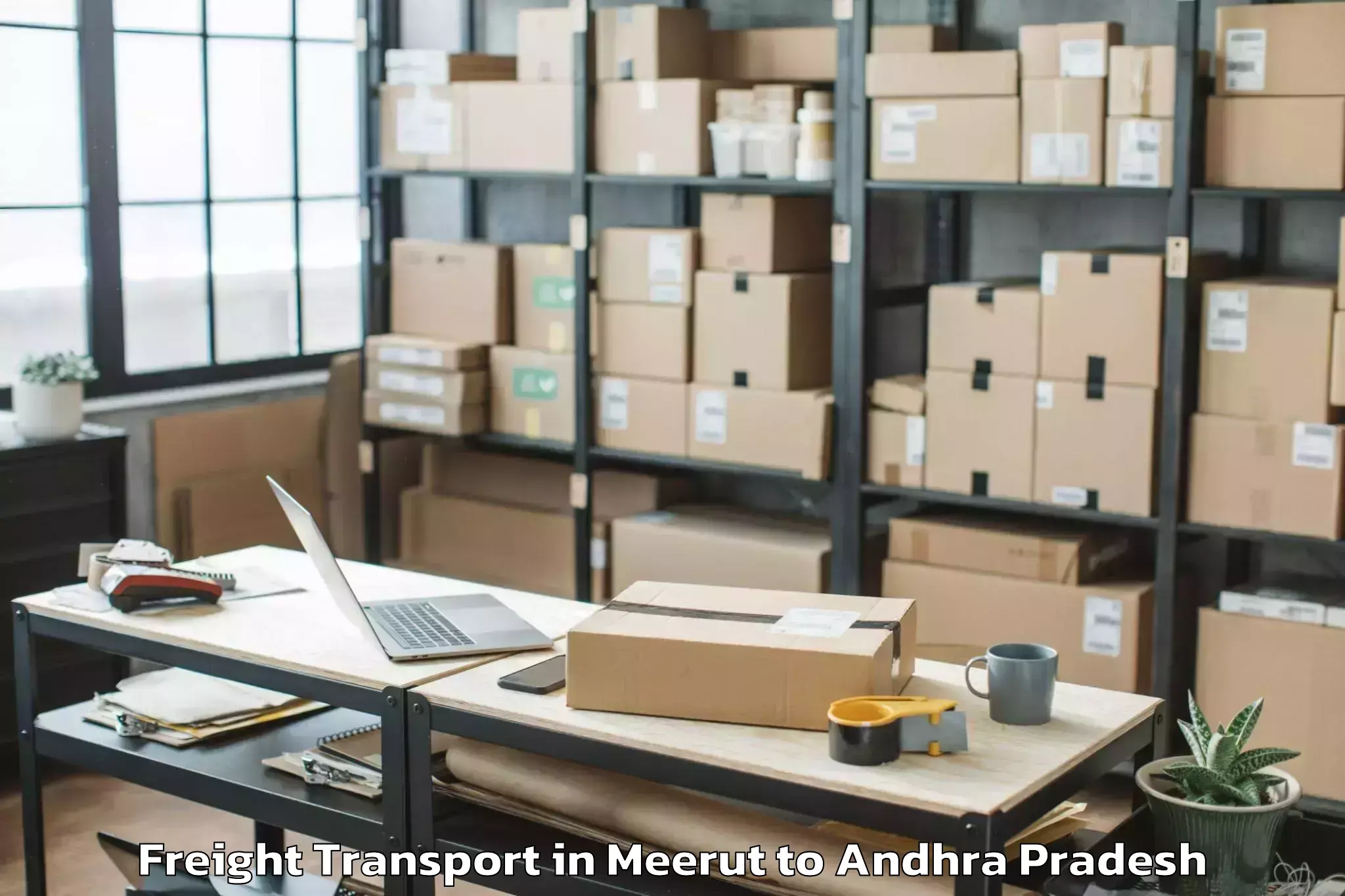 Quality Meerut to Podili Freight Transport